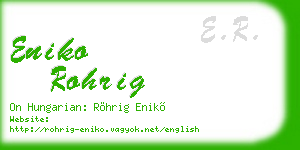 eniko rohrig business card