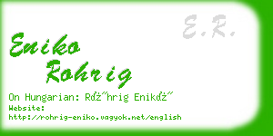 eniko rohrig business card